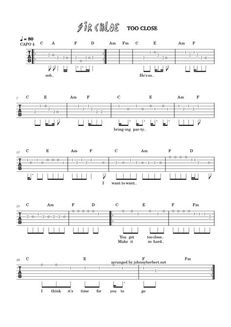 sir chloe guitar tabs.